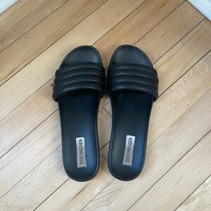 Steve Madden Black Women's Slide Sandals